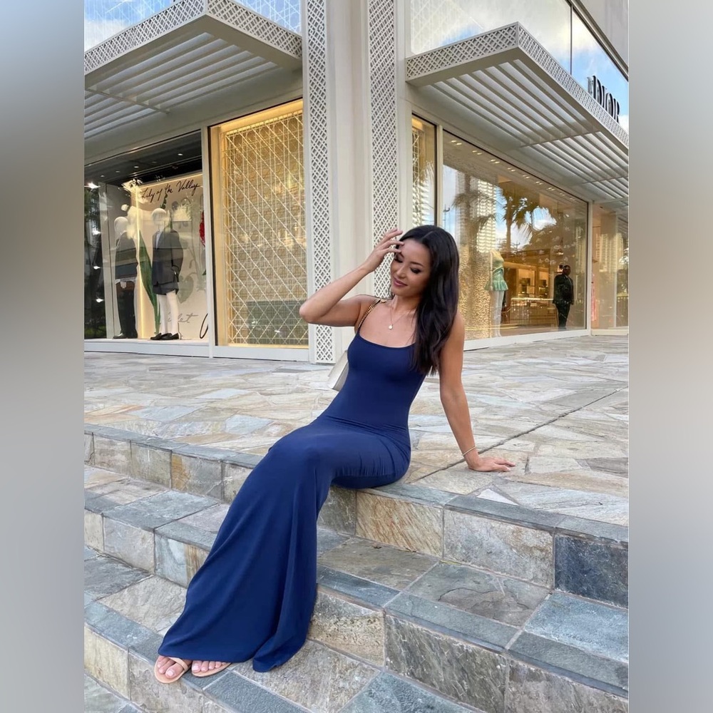 Go Couture Deep Blue Maxi Dress
